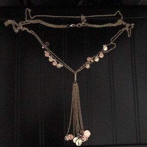 Gold and rose gold multi chained necklace.